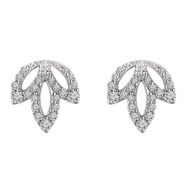 Lotus Diamond Earrings