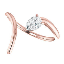 Pear Shape Solitaire Wrap Ring