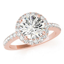 Halo Semi Mount diamond Rose gold engagement ring Setting