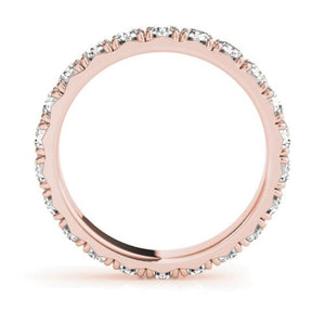 14k rose gold French Pave Eternity Band