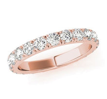 14k rose gold French Pave Eternity Band