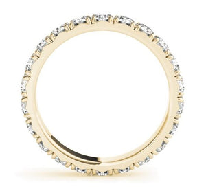 14k yellow gold French Pave Eternity Band