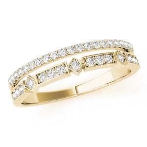 Double Row Fashion Diamond Ring