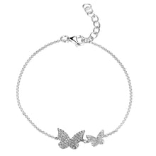 Pave Diamond Two Butterfly Bracelet