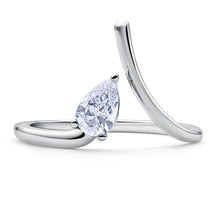 Pear Shape Solitaire Wrap Ring