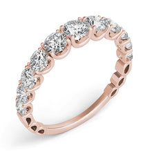 U prong cascading diamond engagement bridal set