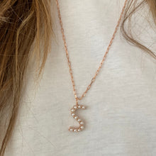 Small Initial Pearl Charm Pendant