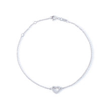 Diamond open Heart chain Bracelet