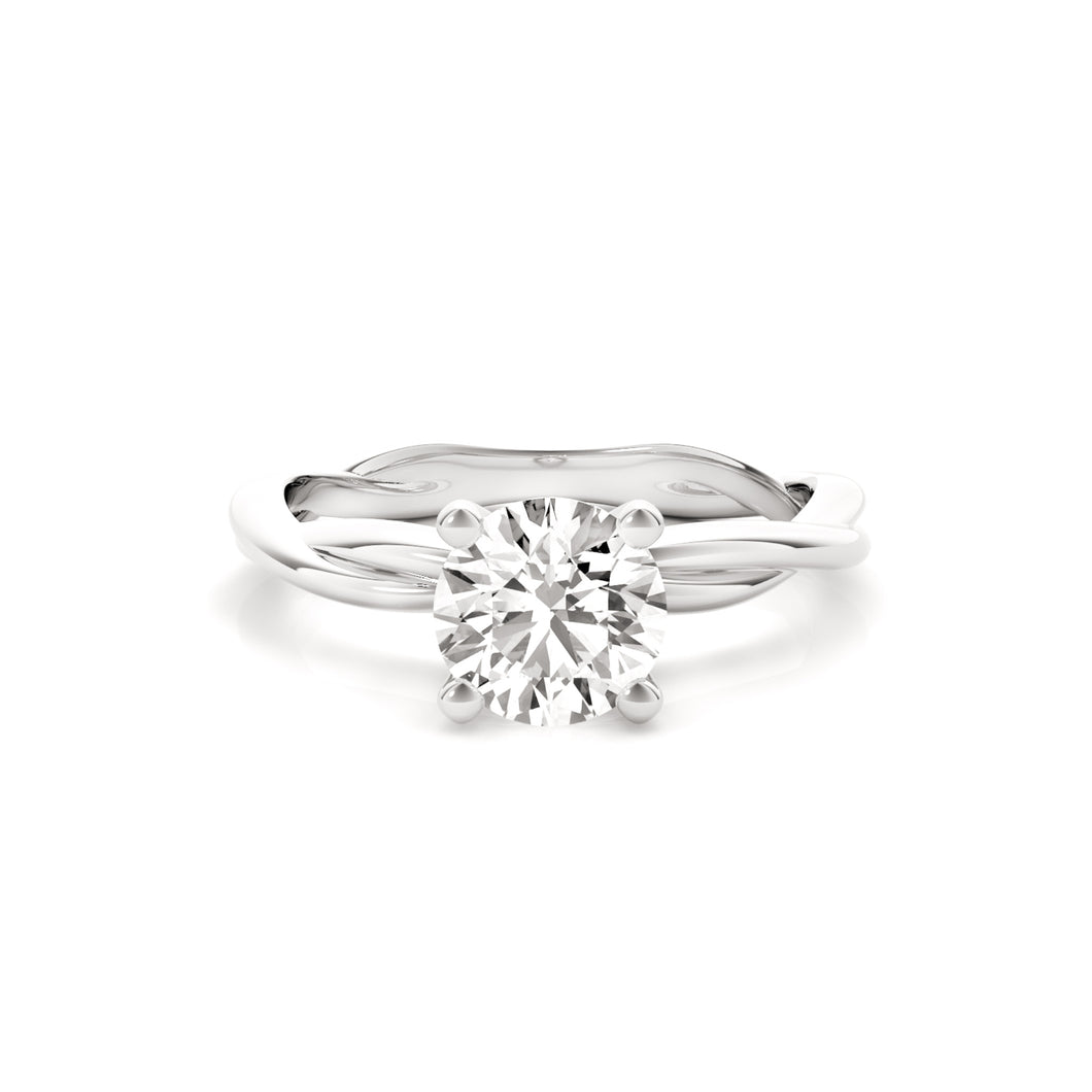 Twist Infinity Solitaire Engagement Ring