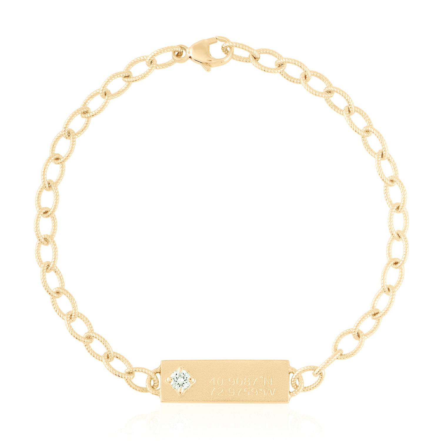 Handmade 10K Yellow Gold Chino Link Bracelet ID Plate Name 6.5 Kids Women |  eBay