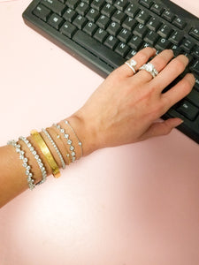 Three Prong Diamond Tennis Bracelet bracelet stack