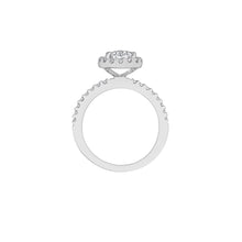 Tear Drop Halo Pear Engagement Ring