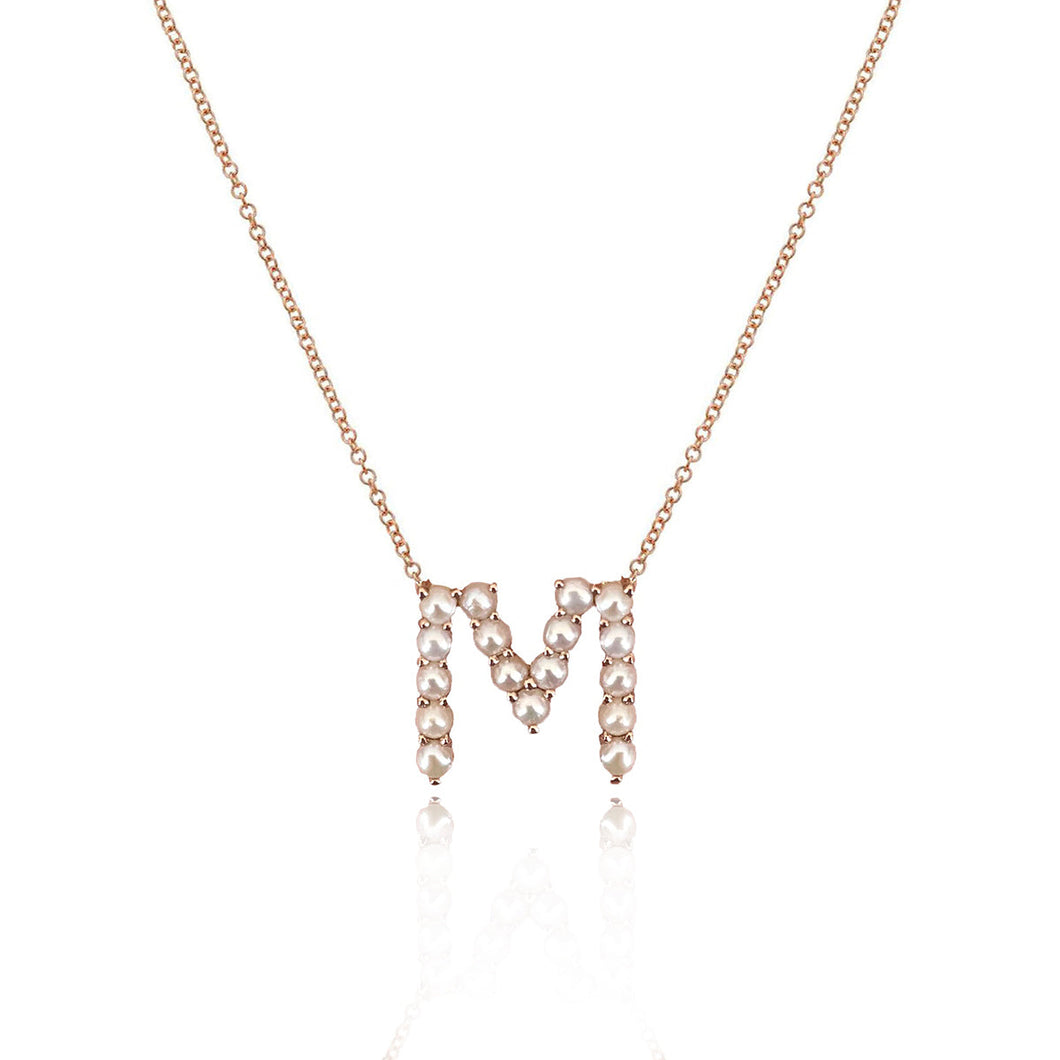 Initial Pearl Necklace