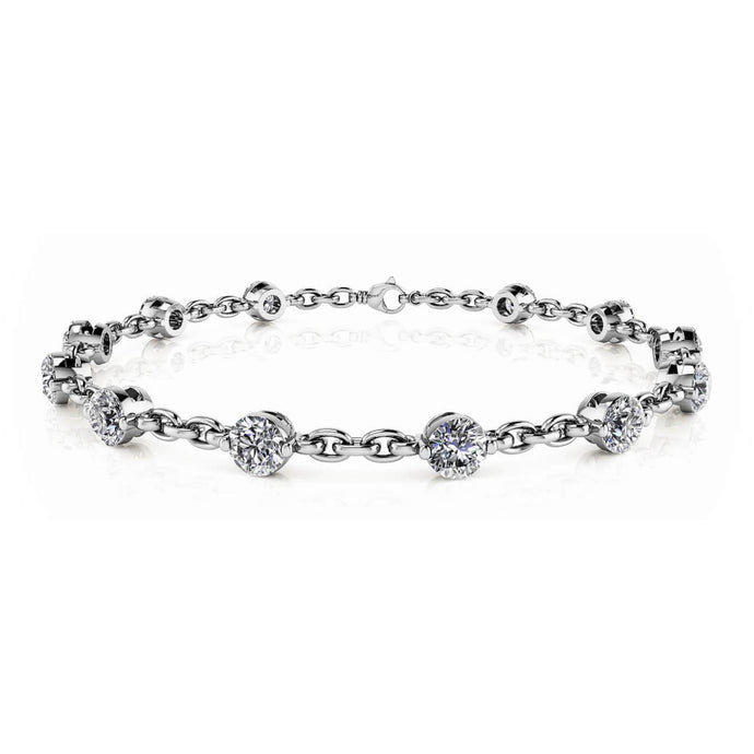 Diamond Double Chain Bracelet