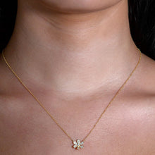 Six Petal Flower Diamond Necklace