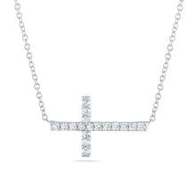 Sideways Diamond Cross Bracelet