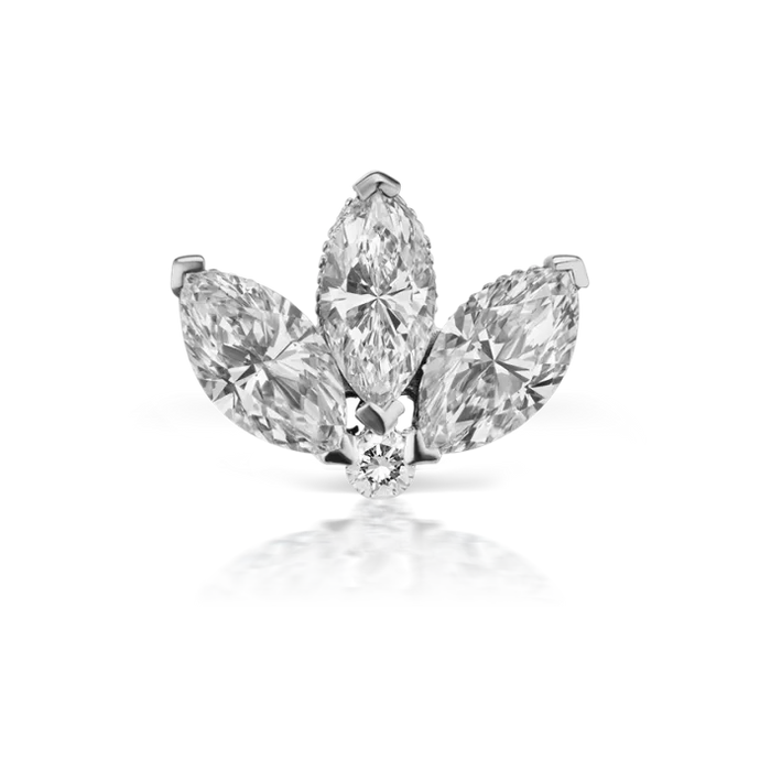 Marquise Lotus Diamond Earrings